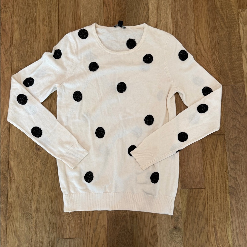 ⚫️ Ann Taylor Polka Dot Lightweight Sweater - Size Small